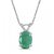 Unheated  Untreated stone Emerald 5.25 Ratti Precious Stone Pendant Silver Plated By CEYLONMINE