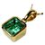 Natural Emerald/Panna Gold Plated Pendant By CEYLONMINE