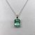 Original Stone Emerald/Panna  5.25 Carat Stone Silver Plated Pendant By CEYLONMINE