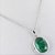 Unheated  Untreated stone Emerald 5.25 Ratti Precious Stone Pendant Silver Plated By CEYLONMINE