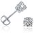 Original Stone Diamond Silver Plated Earring Lab Certified  Diamond Earring By CEYLONMINE