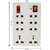 Imported Extension Cord Board with 4 yard wire - 8 Socket - 6 AMP - Power Strip ON / OFF Switch and indicator .2 core Ro