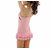 ARARA Net Pink Babydoll Nightwear Night Dress Lingerie Set