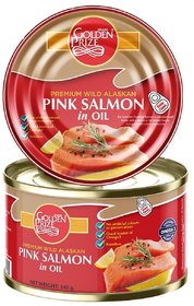 Golden Prize Pink Salmon in Oil, 140gm.