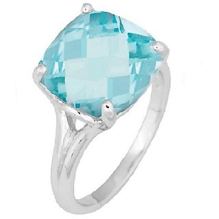Buy Natural Stone Blue Topaz 6.25 Ratti Ring Original & Effective Stone ...