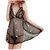 ARARA Women Net Lingerie set Babydoll Dress Black