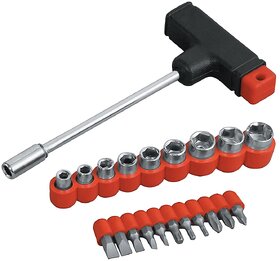 SunriseCar Multi Purpose 21 Pcs Iron Screwdriver Socket Set - (Assorted Color)