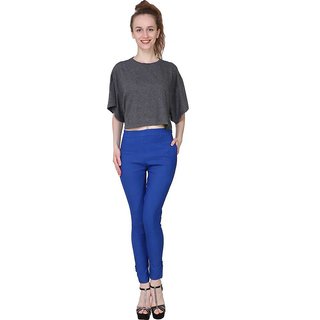 Women's Stretchable Casual wear Blue Jeggings/Trousers Pants