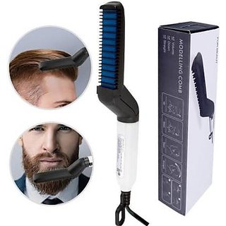Hair Styler for Men Electric Beard Straightener Massage Hair Comb...