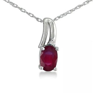 Ruby Pendant Certified Manik Silver Plated  Pendant For Unisex BY CEYLONMINE