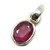 Natural Ruby Silver Plated Pendant For Astrological Purpose By CEYLONMINE