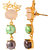 Voylla Exquisite Set of 2 Geometric Earrings