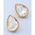 Voylla Crystal Stud Earrings In Teardrop Design