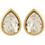 Voylla Crystal Stud Earrings In Teardrop Design