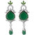 Voylla Green Stone CZ Embellished Sterling Silver Earrings