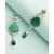 Voylla Green Stone CZ Embellished Sterling Silver Earrings