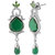Voylla Green Stone CZ Embellished Sterling Silver Earrings
