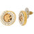 Voylla Shimmering CZ Studded Round Earrings
