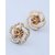 Voylla Floral CZ Embellished Stud Earrings