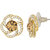 Voylla Floral CZ Embellished Stud Earrings