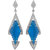 Voylla 925 Sterling Silver Danglers with Sky Blue Stone.
