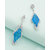 Voylla 925 Sterling Silver Danglers with Sky Blue Stone.