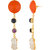 Voylla Golden Chain Danglers Adorned With Multicolor Stones