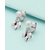 Voylla Sparkling Silver & Diamond Stud Earrings