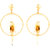 Voylla Origami Parrot on Swing Earrings