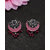 Voylla Rangabati Pink Beads and Mirrors Earrings