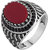 Dare by Voylla Red Stone Studded Oxidized Milestone Ring