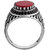 Dare by Voylla Red Stone Studded Oxidized Milestone Ring