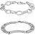 Dare by Voylla Combo of Link Bracelets in Silver Plating