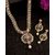 Voylla Antique Inspired Brass Necklace Set