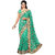 Tiana Creation Green Embroidered Net Saree With Blouse