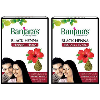Banjaras Black Henna Hibiscus And Henna 50g Pack Of 2