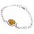 Original Stone Yellow Sapphire/Pukhraj Silver Plated Rakhi/ Bracelet  By CEYLONMINE