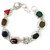 Natural Navaratna Stone Silver Plated Bracelet/Rakhi Original  Certified Stone Rakhi By CEYLONMINE
