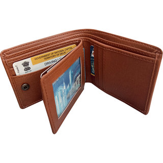 Eaglebuzz Branded Tan genuine wallet With 9 ATM Card Pocket