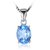 Natural Blue Topaz 6.25 Ratti Silver Plated Pendant Lab Certified Stone Blue Topaz Pendant By CEYLONMINE