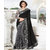 Designer Bahu Black and Grey Half Half Designer Saree