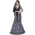 Designer Bahu Black and Grey Half Half Designer Saree