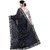 Designer Bahu Black and Grey Half Half Designer Saree