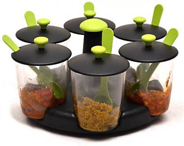Buy 360 Degree Revolving 6- Jar Multipurpose Stand / Achar Stand/Achar ...