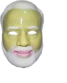 Kaku Fancy Dresses Modi Face/Modi Mask/Narendra Modi Plastic Masks/Modi Plastic Mask -Multicolor, Free Size, for Unisex