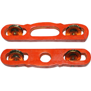 Kaku Fancy Dresses Khartal/Indian Music Instrument/Classical Kartal Instruments-Brown, Free Size, for Unisex