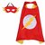 Kaku Fancy Dresses Flash Robe Fancy Dress for Kids/California Superhero Robe Costume-Red, Free Size For Boys