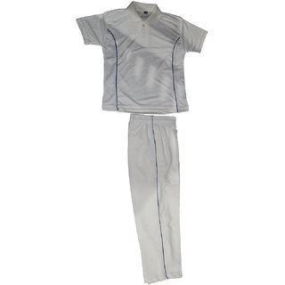 Kaku Fancy Dresses India Cricket Team in White Color National Hero Costume for Kids Independence Day/Republic Day Costume -White,for Boys