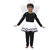 Kaku Fancy Dresses White Skirt with Butterfly Wings for Kids/Bobra Toddler Fancy Dress -White,for Girls