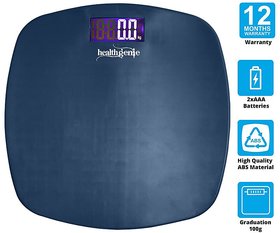 Healthgenie Digital Personal Weighing Scale With Step On Technology - Fibre(Royal Blue)